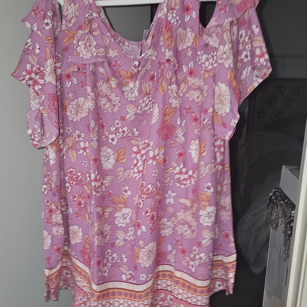 Avenue Pink Floral Blouse